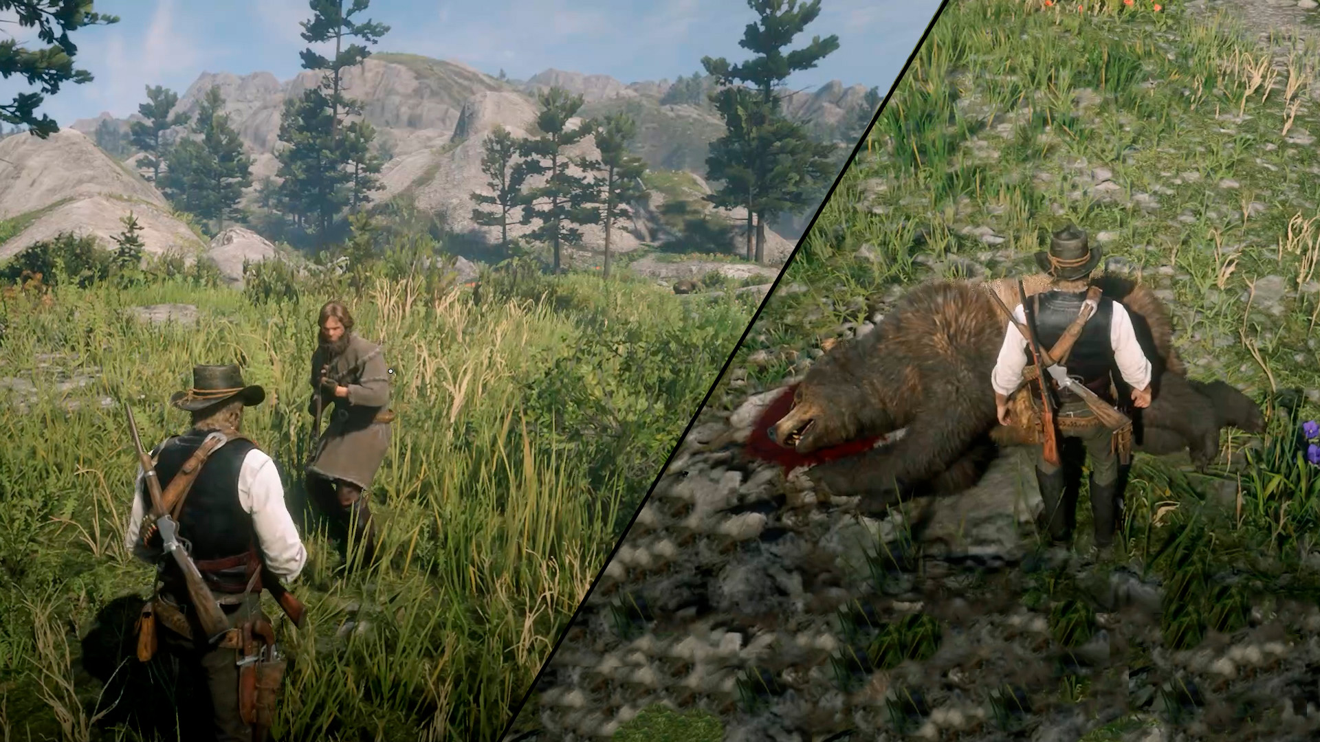 Охотник на медведей - случайная встреча в RDR 2