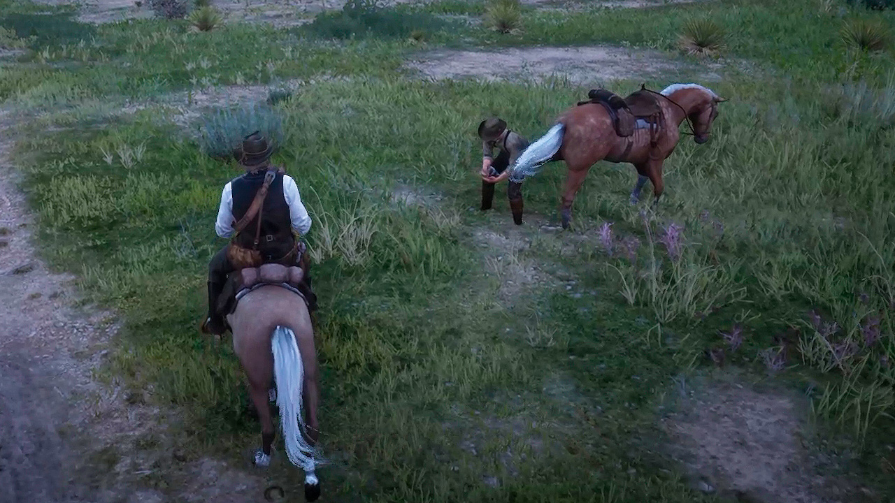 Лошадь лягает и убивает своего хозяина в Red Dead Redemption 2 - Случайные события